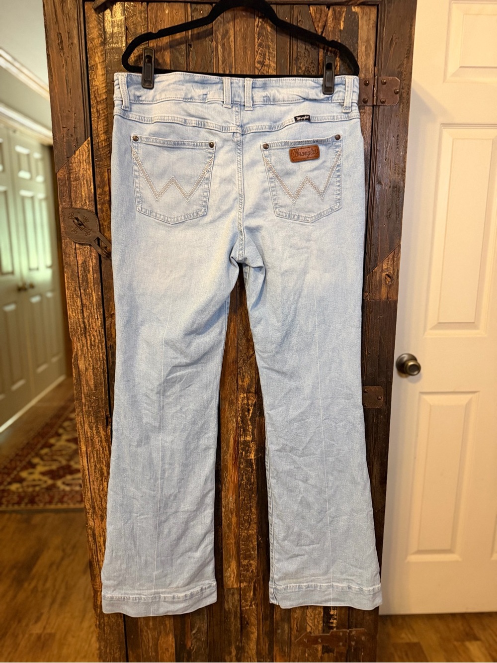 Wrangler Retro Mae Jeans Womens 33x34 Light Wash Wide Leg Trouser Western